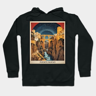 New Bridge Ronda Andalucia Starry Night Spain Travel Tourism Retro Vintage T-Shirt Hoodie